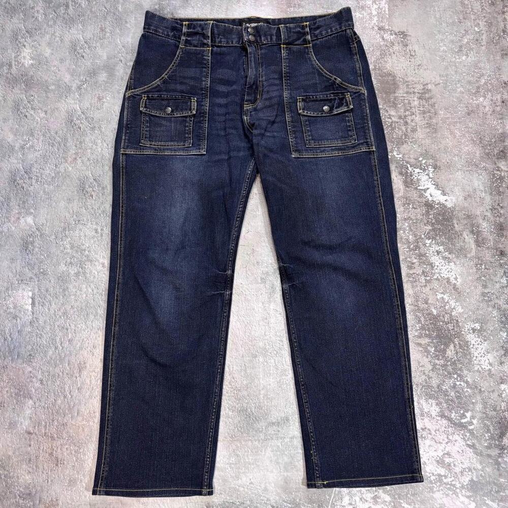 Baggy Faded Avirex Jeans. Cargo Pockets. Size 38 x 28